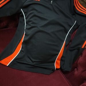 adidas Black and Red Long Sleeve Top